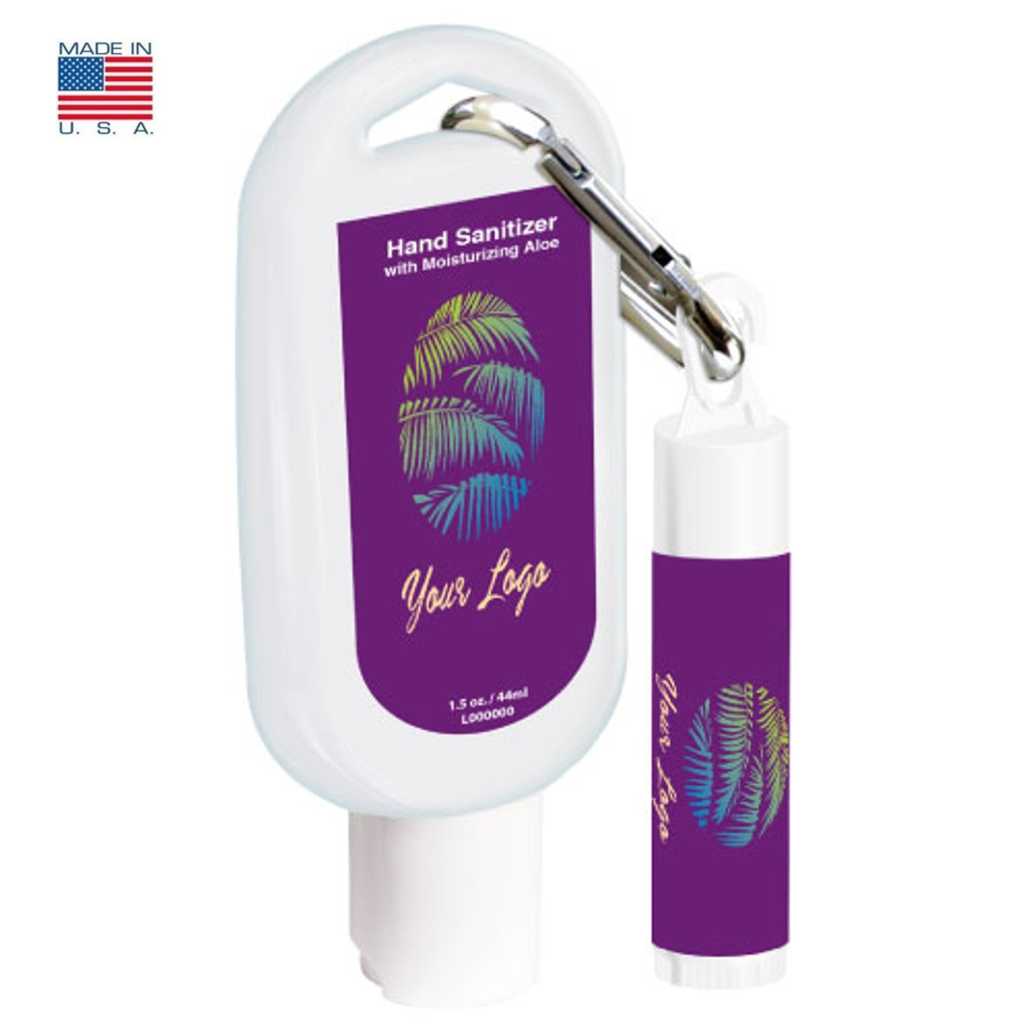 USA Made Hand Sanitizer Lip Balm Combo Eco Promotional Products